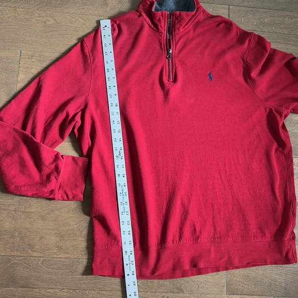Polo Ralph Lauren 1/4 Zip Red Men’s Pullover Size XL - Picture 6 of 8